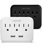 USB Wall Charger Surge Protector, 3 Outlet Extender with 2 USB Ports Outlet Adapter,Multi Plug Ou...