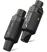 Ulumac Aroma Wireless XLR Microphone Transmitter Receiver, Professional UHF Mic Adapter for Stabl...