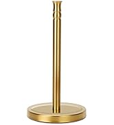 Siwil Gold Paper Towel Holder Stand, One-Handed Ripping Paper Towel Roll Holder Countertop, Stain...