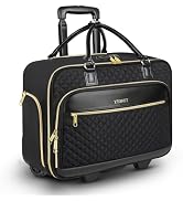 Ytonet Rolling Briefcase for Women, 17.3 Inch Rolling Laptop Bag with Lock, Water Rresistant Whee...