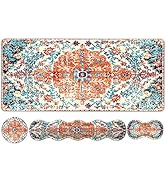 iLeadon Keyboard Mouse Pad Set, Large Gaming Mouse Pad + Wrist Rest + Mouse Pad with Wrist Suppor...