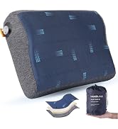 TREKOLOGY Premium Inflatable Camping Pillow with Removable Foam-Padded Case – Noise-Reducing, Erg...