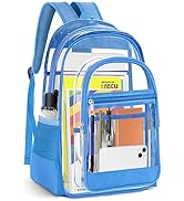 KIMNERPU Clear Backpack, Heavy Duty PVC Transparent Backpack with Reinforced Straps, See Through ...