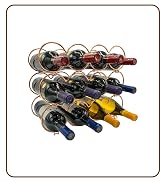 Sorbus 3-Tier Stackable Wine Rack - Round Classic Style Wine Racks for Bottles - Perfect for Bar...