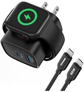 TOPADRE 3-in-1 PD USB C Charger Block, 20W Fast Charging Block, Charger for Apple Watch Series 11...