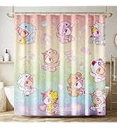 tokidoki Waterproof Shower Curtain Cute Bath Shower Curtain with Holder for Bathroom and Bedroom ...