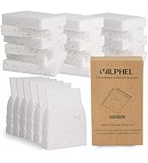 Vilphel White Plant Based Kitchen Sponges, 24 Count, Dehydrate Cellulose, Natural Organic, Non-Sc...