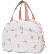 Lunch Box for Women,Cute Quilted Lunch Tote Bag,Reusable Insulated Lunch Box,Large Capacity Coole...