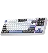 ELECFOX Linky 87 PRO Wireless Mechanical Keyboard,Tri-Mode BT5.0/2.4GHz/USB-C Hot Swappable Custo...