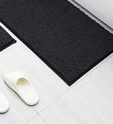BYSURE Light Pink Bathroom Rugs Sets 3 Piece with Toilet Lid Cover Non Slip Extra Absorbent Plush...