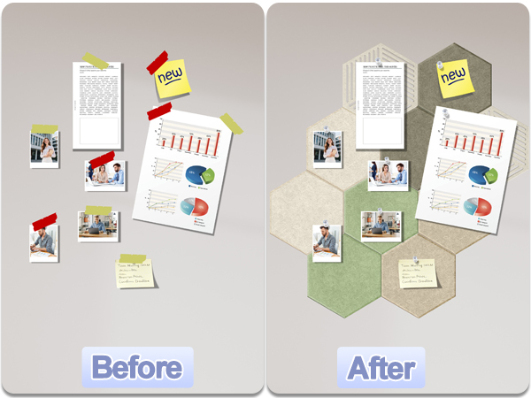 Hexagon Cork Board Tiles
