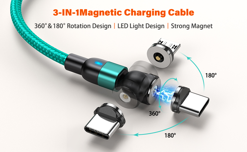 360 magnetic charging cable