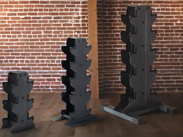 CAP vertical dumbbell weight storage racks for home gym come in multiple sizes
