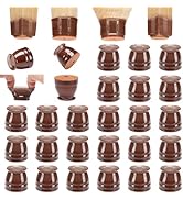 CHUNZEXI 24 Pack Chair Leg Floor Protectors for Hardwood Floors, Silicone Felt Covers Pads Caps, ...