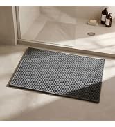 Triohero Bathroom Rugs Non Slip Washable, Super Absorbent Thin Bath Mat Small Quick Dry Low Pile ...