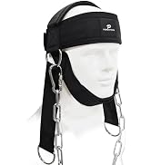 Powerfeng Neck Harness for Weight Lifting: Thicken Neck Exerciser Strengthener Head Weights - Nec...
