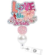 Love Jesus Badge Reel Retractable - Cosmisun Christian Bow Badge Reels Bible Verse Religious Badg...