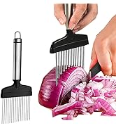 FATUXZ Onion Slicer, Onion holder for slicing, Onion Cutter Chopper for Slicing, Vegetable Slicer...