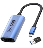 GUERMOK Video Capture Card, USB3.0 HDMI to USB-C Capture Device, Stream & Record at 2K@30FPS 1080...