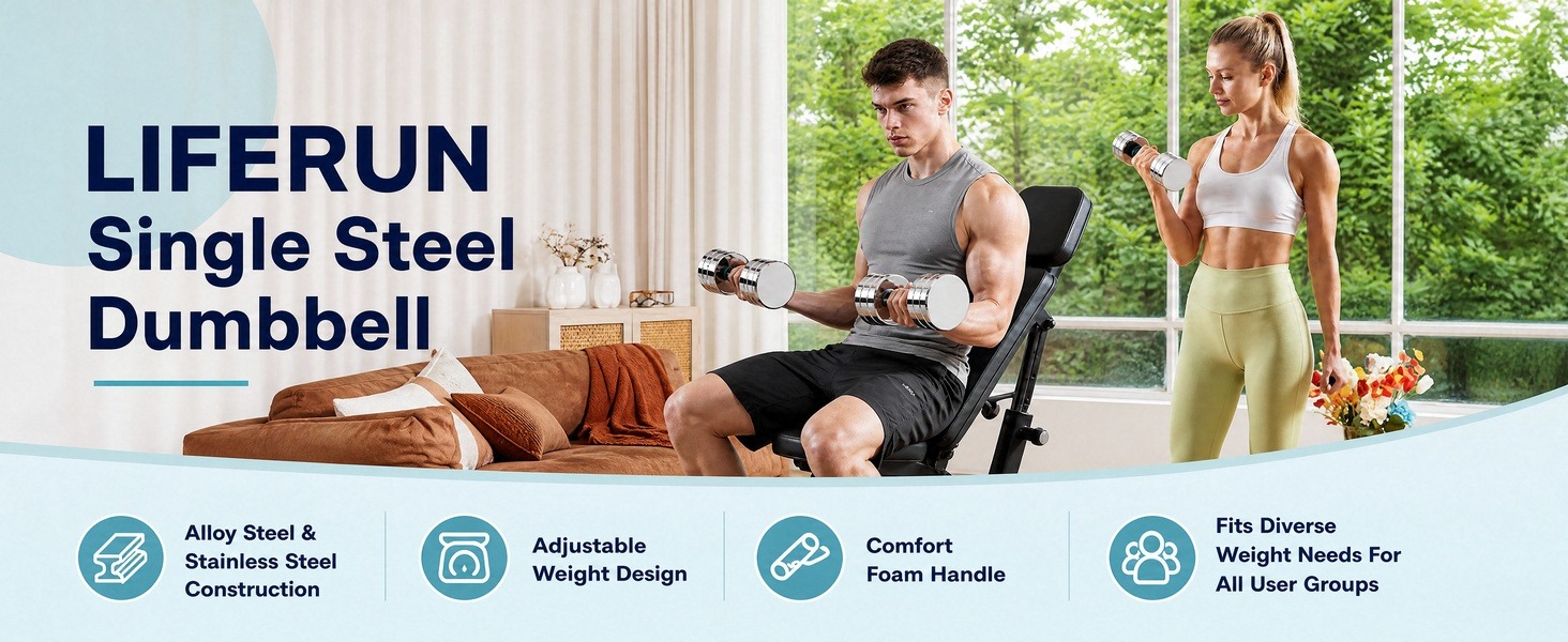 Single Steel Adjustable Dumbbell