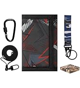 Choco Mocha Boys Wallet for Kids, Wallet for Teen Boys with Lanyard Gift Box Geometry Trifold Wal...