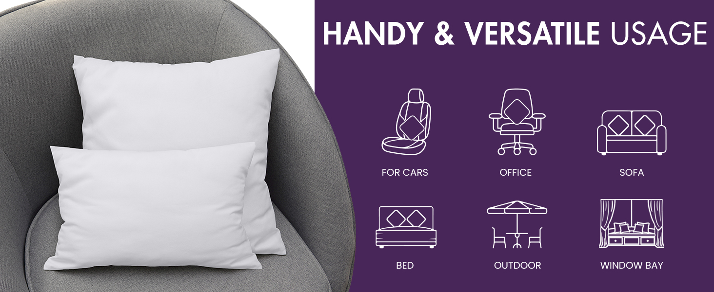 18x18 pillow inserts, 16x16 pillow inserts, 17x17 pillow insert, cushion filler 17x17