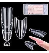 Plman 240 PCS Sandwich Nail Dual Forms, Nail Extension Kit for Beginner & Professional, 14 Sizes ...