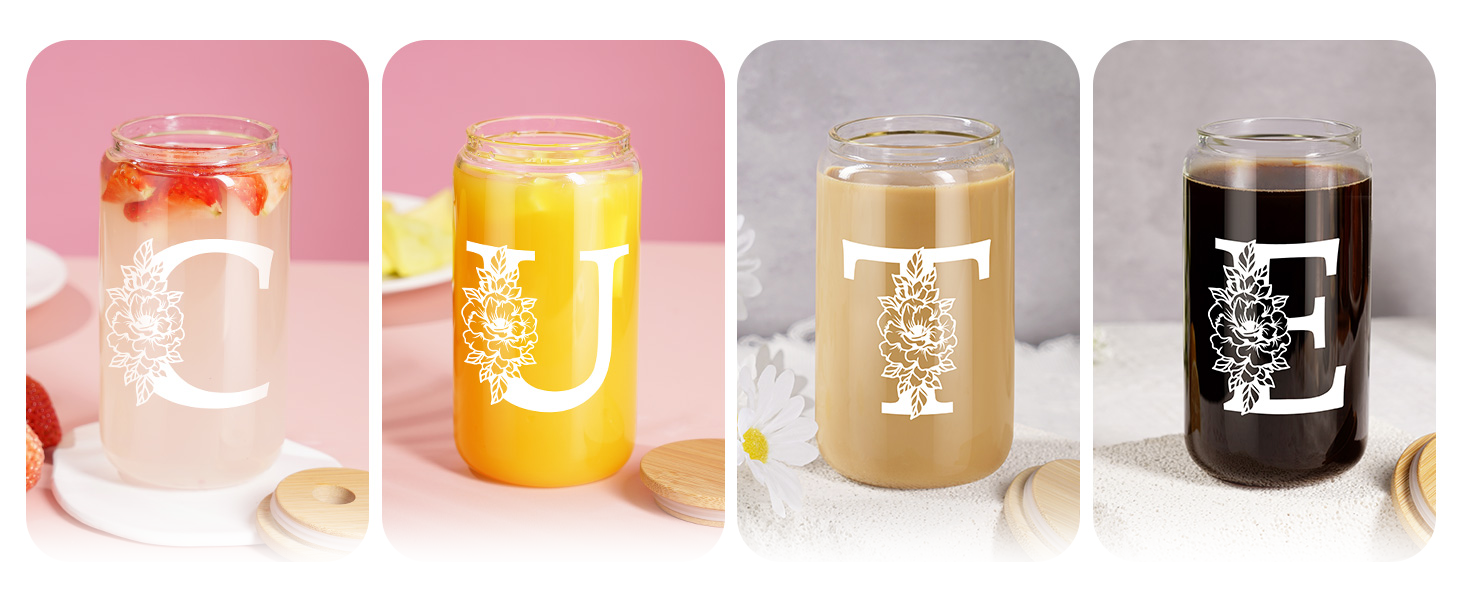 initial cups, gifts for her birthday, mothers day gifts for women, monogrammed gifts for women, mom