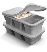 ZDPMK Silicone Freezer Trays With Lid And Clip, Stackable 1 Cup Soup Freezer Molds, 2 Pack Large ...