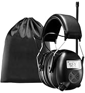 AM/FM Radio Headphones with Digital Display, 30dB AM FM Hearing Protection Safety Ear Muff, Ear P...