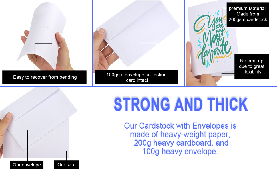 Blank Cards and Envelopes White Invitation Cardstock with Envelopes Blank Greeting Cards Envelope