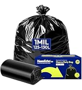 KeenEcho Heavy Duty Contractor Trash Bags 33 Gallon 30 Count, 1.0 Mil, Strong Black Garbage Bags,...
