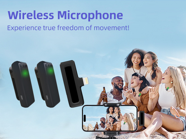 Wireless Lavalier Microphone for iPhone