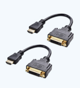 2-Pack Bi-Directional HDMI to DVI Male to Female