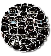 Aowplc 40 PCS Cute Black Cat Stickers, Waterproof Vinyl Decals for Water Bottle, Laptop, Scrapboo...
