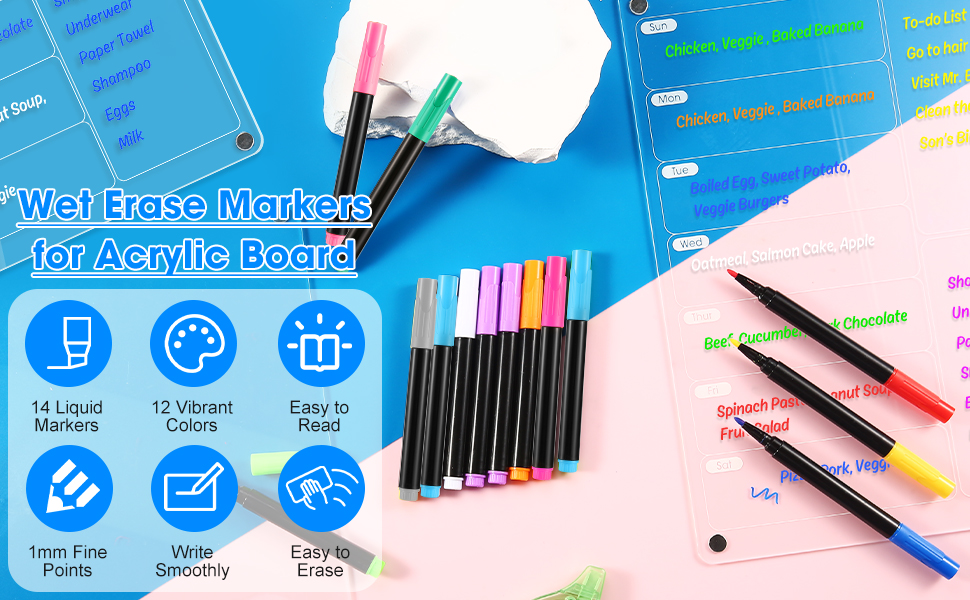 Liquid Chalk Markers for Glass Dry Erase Board