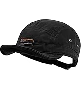 CLAPE Short Brim Baseball Cap 5 Panel Hat Soft Short Bill Trucker Cap Flat Snapback Hats Casual O...