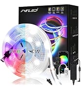 INDARUN RGBCW COB Led Light Strip 32.8ft/5m, 784LEDs/m 12mm Width, 24V Smart Led Strip, Flexible ...