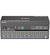 10 Port HDMI KVM Switch 2 Monitors 10 Computers 4K@60Hz EDID Simulation,Dual Monitor KVM Switch w...