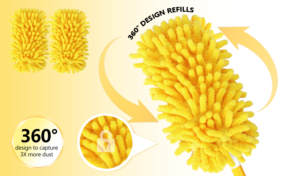 Reusable swiffer duster refills