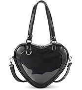 STEAMEDBUN Ita Bag Crossbody Heart Shaped Purse for Anime Pins Display