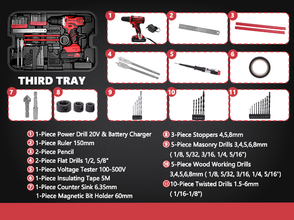 KingTool 286 PCS Tool Set - Home Auto Repair Tool Kit with Rolling Tool Box