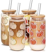Fall Coffee Mug | Unique Autumn Decor & Iced Coffee Cup | Pumpkin Mug with Pumpkin Decorations | ...