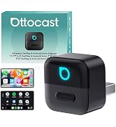 OTTOCAST Mini Pico Wireless CarPlay & Android Auto Adapter – WiFi 6 + Bluetooth 5.4, Plug & Play,...