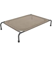Simple Trending Raised Bed for Large Dog, Waterproof L Pet Cot, Breathable Big Bed Load 300lb, Brown