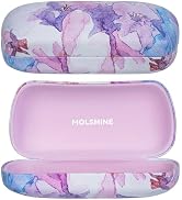 molshine Hard Shell Sunglasses Case, Classic Large Glasses Case for Sunglass, Eyeglasses with Cle...