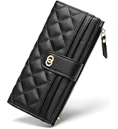 RNIEGA Womens Wallet Slim Rfid Blocking Bifold Leather Credit Card Wallets for Women Clutch with ...