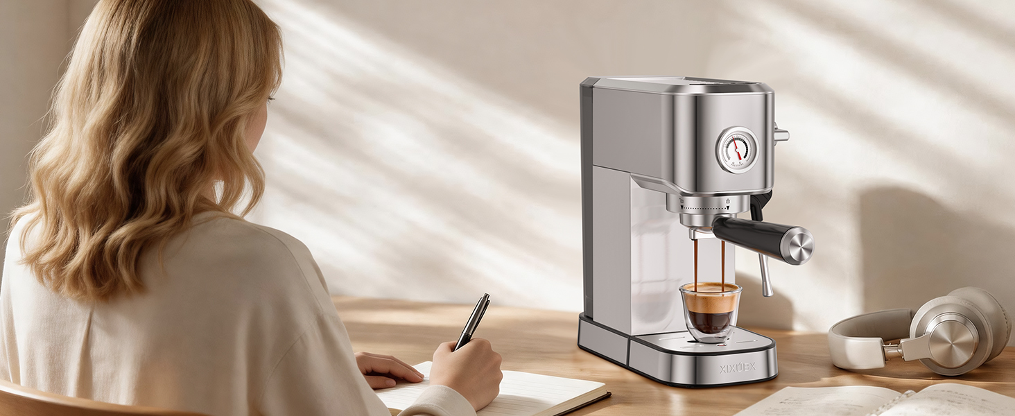 espresso machine indoor home kitchen office daily coffee