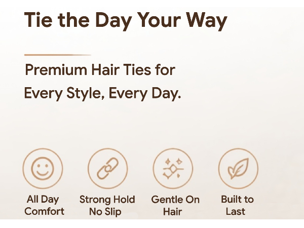 Hair ties with thoughtful design