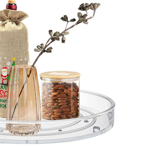 clear plastic lazy susan